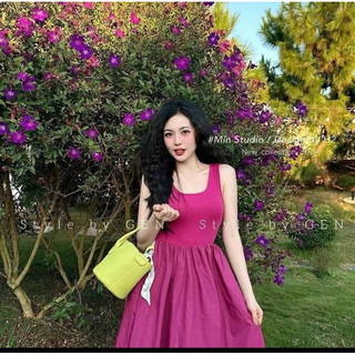 Đầm dài chéo dây lưng
