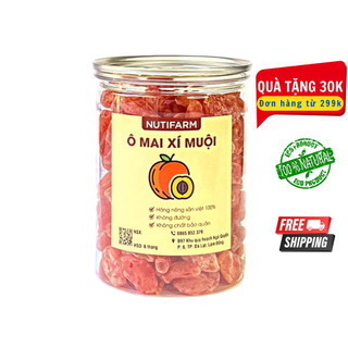 Ô mai đào xí muội chua ngọt không hạt 400gr NutiFarm trái cây sấy đặc sản đà lạt