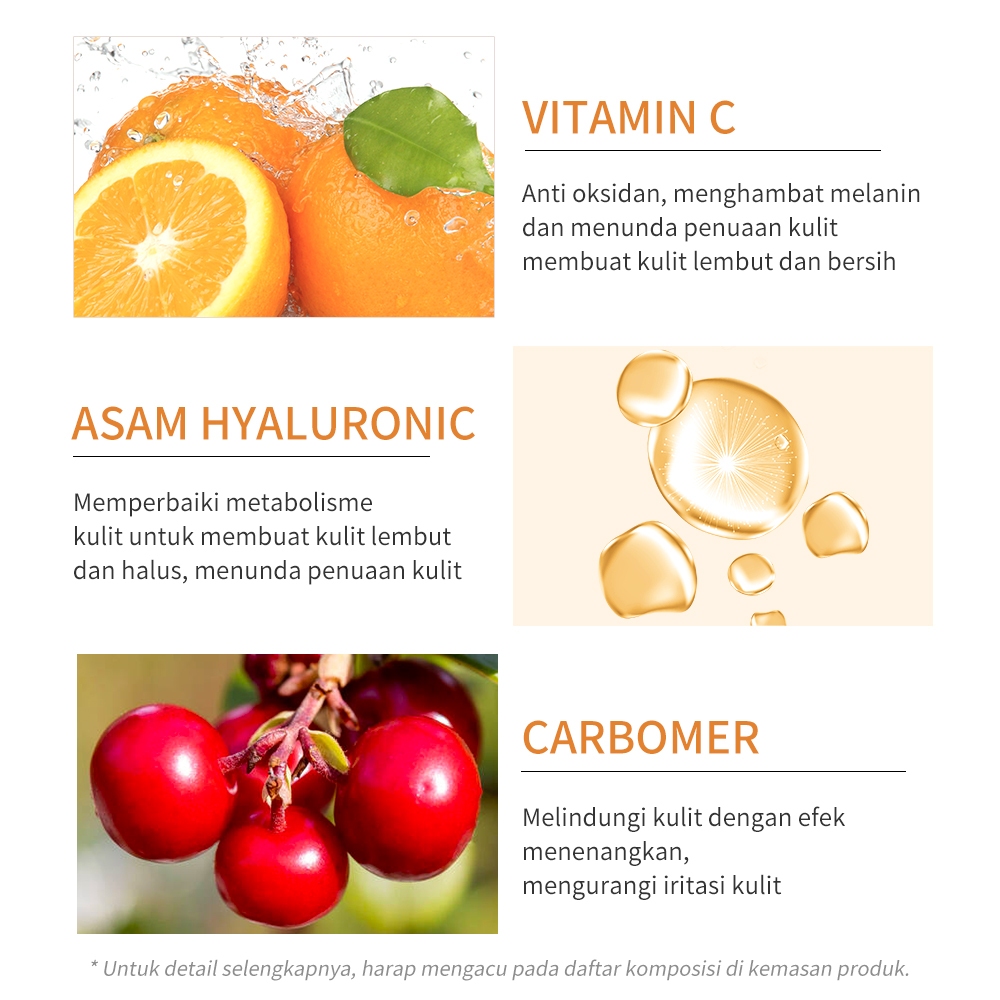LANBENA Vitamin C Serum Dưỡng Ẩm Làm Trắng Da Loại Bỏ Vết Đốm Sáng Da Chăm Sóc Da Mặt 30ml