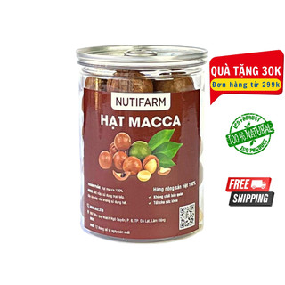 Hạt macca sấy nứt vỏ 300gr NutiFarm loại 1 tặng kèm dụng cụ tách vỏ, đặc sản đà lạt