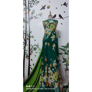 2m vải lụa lạnh, hoa văn chân tà - lụa Mango chính phẩm