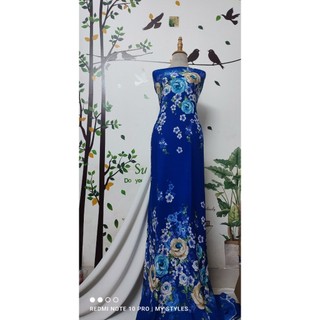 2m vải lụa lạnh, hoa văn chân tà - lụa Mango chính phẩm
