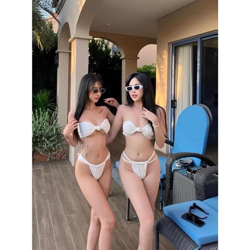 Bikini đồ bơi 2 mảnh nút cột ngực quần lọt khe | BigBuy360 - bigbuy360.vn