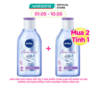 Nước Tẩy Trang Nivea Acne Care Chăm Sóc Da Mụn Dành Cho Da Mụn, Dễ Nổi Mụn 400ml