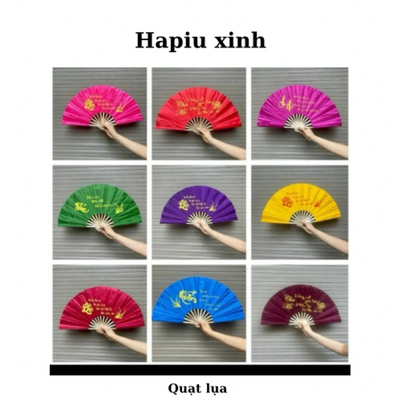 Quạt Lụa tay to bé