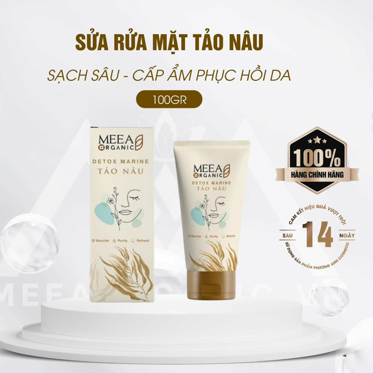 Sữa rửa mặt tảo nâu Detox Marin Meea Origin - full & mini
