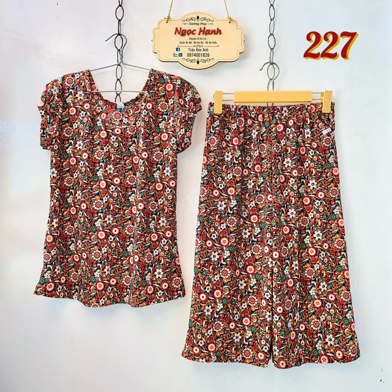 Đồ bộ nữ quần ống suông lững (size: 45kg-68kg)