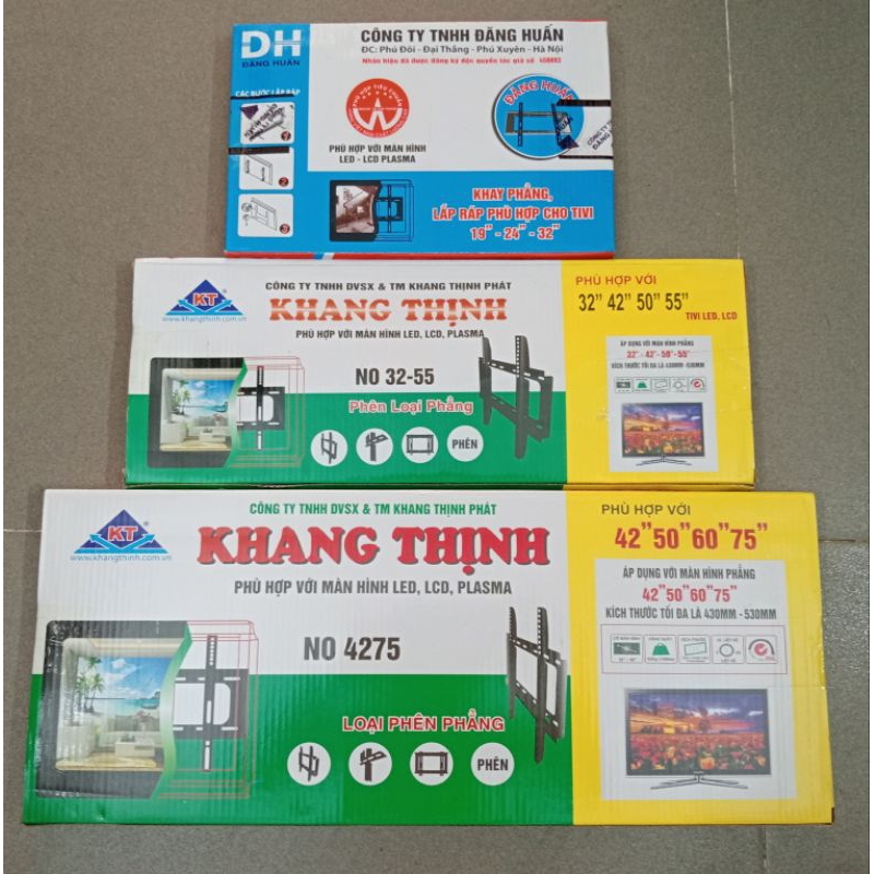( HOẢ TỐC HN) Giá treo tivi LED cố định sát tường từ 19 đến 75 inch (TẶNG KÈM BỘ ỐC VÍT), hàng cao cấp