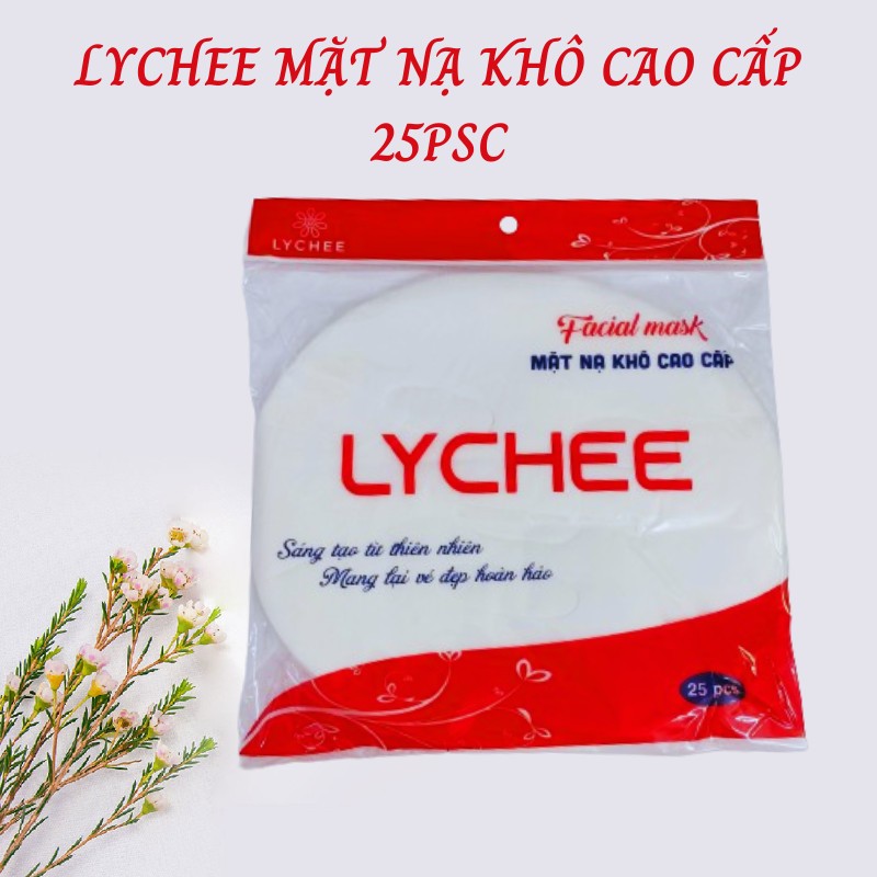 [Chính Hãng] Mặt Nạ Khô Cao Cấp Lychee - Facial Mask Lychee 25pcs &100pcs