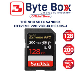  Thẻ nhớ SDHC SDXC Sandisk Extreme Pro 32GB 64GB 128GB V30 U3 C10 UHS-I upto 200MB s Bảo hành trọn đời 