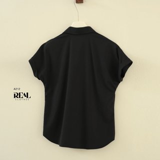 Sơ Mi Công Sở Cánh Dơi Đen_REAL