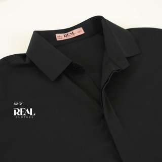 Sơ Mi Công Sở Cánh Dơi Đen_REAL