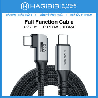 Hagibis Cáp USB C Sang USB C Cáp USB 3.2 Gen 2 Type C 10Gbps 4K 60Hz Video 100W PD Sạc Nhanh