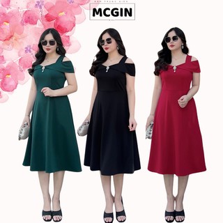 Đầm thiết kế đi tiệc cao cấp sang trọng thanh lịch, đầm form xòe trễ vai MIA CG047 nhẹ nhàng thích hợp cho đám cướiMCGIN