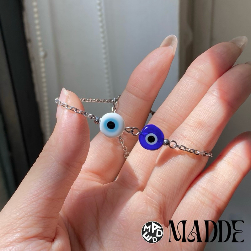 vòng tay mix mắt quỷ xích không gỉ Madde / Evil eyes