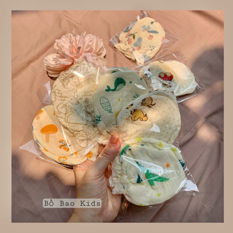 Bao tay- Bao chân muslin Bao Kids cho bé từ sơ sinh chống cào