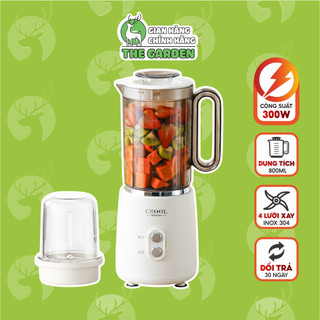 Máy xay sinh tố 2 cối đa năng THE GARDEN công suất 300W, xay đá, xay thịt, xay gia vị tiện lợi, Bảo hành 12 tháng