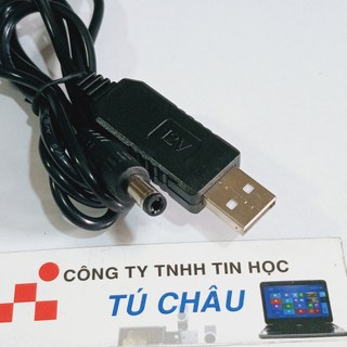 Cáp usb ra 12v dc / dùng nguồn usb 5v ra 12v - cáp chuyển ra 3.5mm x 1.35mm