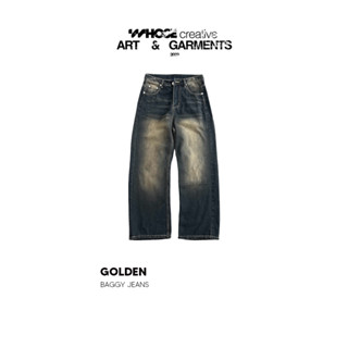 GOLDEN BAGGY JEANS - Quần jeans wash ống rộng 1258