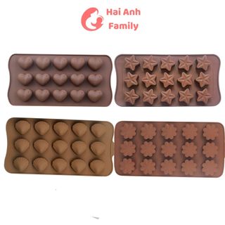 Khuôn silicon làm chocolate/ thạch rau câu/ kẹo dẻo/ làm bánh các loại