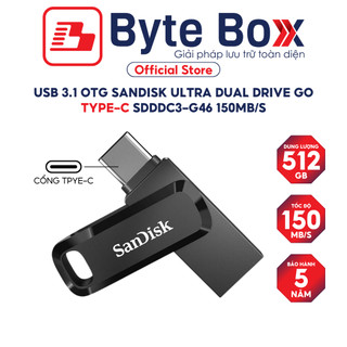USB 3.1 OTG Sandisk Ultra Dual Drive Go Type-C SDDDC3-G46 64GB / 256GB / 512GB 150MB/s Bảo hành 5 năm