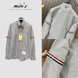 Áo sơ mi thom browne kẻ sọc dài tay vải cotton lụa cao cấp mẫu hot , sơ mi nam nữ nhiều mẫu