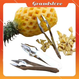 Dụng cụ kẹp gắp lấy mắt thơm, dứa, khóm bằng inox nhanh chóng tiện dụng, nhíp gắp tách gọt cây gấp lấy mắt dứa khóm thơm