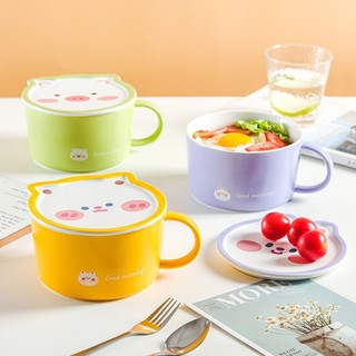 Ca (tô) mì sứ 800ml có nắp, đa dạng 3 mẫu