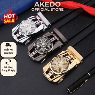 Thắt lưng mặt xoay nam cao cấp thời trang, dây lưng da khóa tự động X003, Dây nịt Akedo