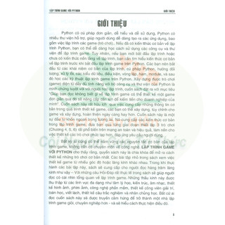 Sách - Lập Trình Game Với PYTHON