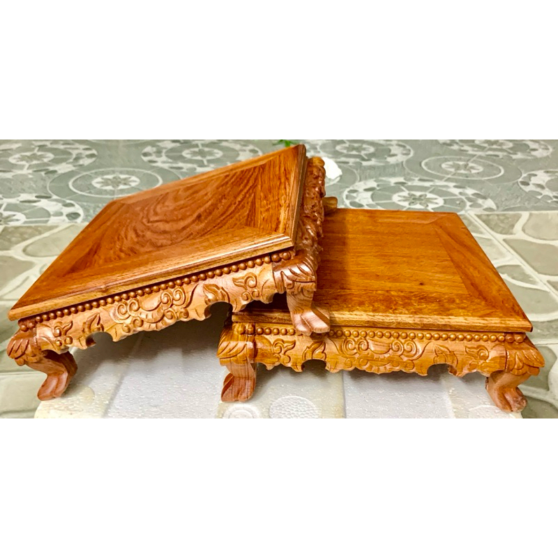 Đế gỗ, đôn gỗ vuông để bát hương chậu bonsai mini,đế để bát hương đục rồng chầu,tượng gốm, ấm trà,..