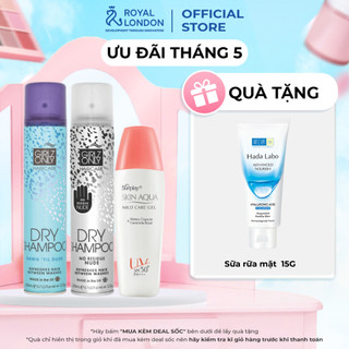 Combo 2 Dầu Gội Khô Làm Phồng Tóc Girlz Only 200ML Và Kem Chống Nắng Dịu Nhẹ Skin Aqua