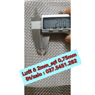 Lưới đan inox 304 ô 2mm-sợi 0,7mm( bán lẻ , sỉ toàn quốc)