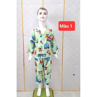 Đồ bộ Pyjama bé trai mặc ngủ quần dài tay dài Kim Cương T1