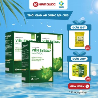 Combo 3 hộp Viên Byesay Nam Dược 5 vỉ x 6 viên giảm say rượu bia, giảm triệu chứng, tăng cường chức năng giải độc