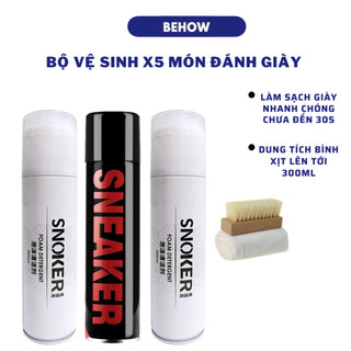 Bộ Bình Xịt 5 món Vệ Sinh Giầy, Xịt khử mùi giày và Nano chống nước bám bẩn