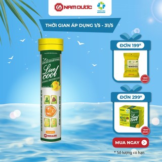 Viên sủi tăng đề kháng Livecool Nam Dược (16 viên sủi x 4g), bổ sung vitamin C, kẽm và thảo dược,củng cố hệ miễn dịch