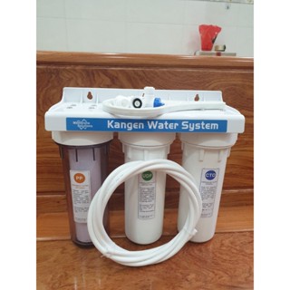 Bộ tiền lọc nước thô đầu nguồn 3 cấp lọc MemBrane Solutions (Gồm Ly, Lõi, Tay vặn, Dây 2m, Co cút)