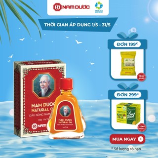 Dầu nóng Nam Dược 7ml giúp làm ấm da cơ thể, phòng nhiễm lạnh, giảm chóng mặt, say tàu xe.