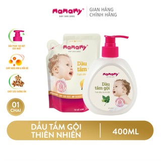  Mua 1 chai dầu tắm gội thiên nhiên Mamamy 400ml tặng 2 túi bổ sung 200ml và 1 túi khăn tắm Mamamy Tropical