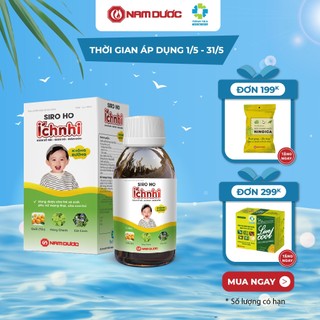 Siro ho cảm Ích Nhi chai 90ml không đường hỗ trợ giải cảm, giảm ho, sổ mũi, tiêu đờm, cho trẻ nhỏ, bà bầu