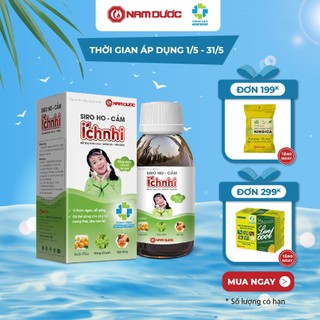 Siro ho cảm Ích Nhi chai 90ml hỗ trợ giải cảm, giảm ho, sổ mũi, tiêu đờm, cho trẻ nhỏ, bà bầu, cho con bú