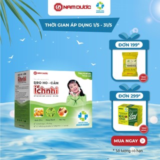 Siro ho cảm Ích Nhi hộp 30 gói x 5ml hỗ trợ giải cảm, giảm ho, sổ mũi, tiêu đờm, dùng cho trẻ nhỏ, bà bầu