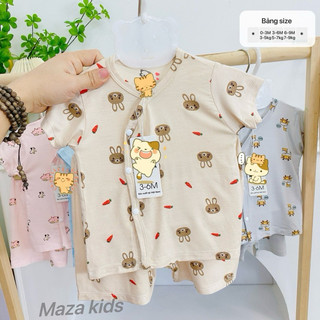 Bộc cộc tay sơ sinh chất mát cho bé trai bé gái từ 0 - 9 tháng chất liệu petit mềm mại mát lạnh thấm hút mồ hôi