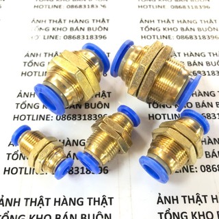 Hàng thật đầu nối nhanh pm, đầu nối khí pm 2 đầu pm-4 pm-6 pm-8 pm-10 pm-12 nối hơi nhanh 2 đầu pm4/pm6/pm8 /pm10/pm12