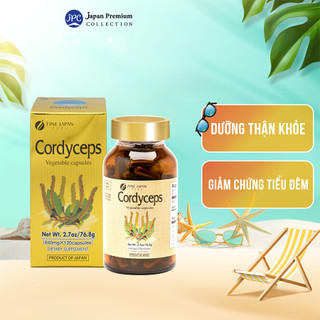 Viên Uống Đông Trùng Hạ Thảo Nhật Bản, Bổ Thận, Tăng Cường Sinh Lí - Cordyceps FINE JAPAN (Hộp 120 Viên)