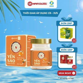 Yến sào Nam Dược tổ yến chưng mật ong giúp tăng sức đề kháng, bổ phổi, tốt cho hệ tiêu hoá, hộp 1 lọ 70ml