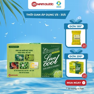 Bột sủi thanh nhiệt Livecool Nam Dược hương chanh hộp 10 gói x 7gram