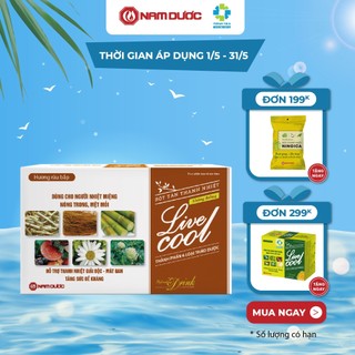 Bột tan thanh nhiệt Livecool Nam Dược không đường(10 gói x 7g) hỗ trợ giảm nhiệt miệng, nóng trong, giải độc, mát gan
