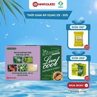 Bột sủi thanh nhiệt Livecool Nam Dược hương chanh dây hộp 10 gói x 7gr